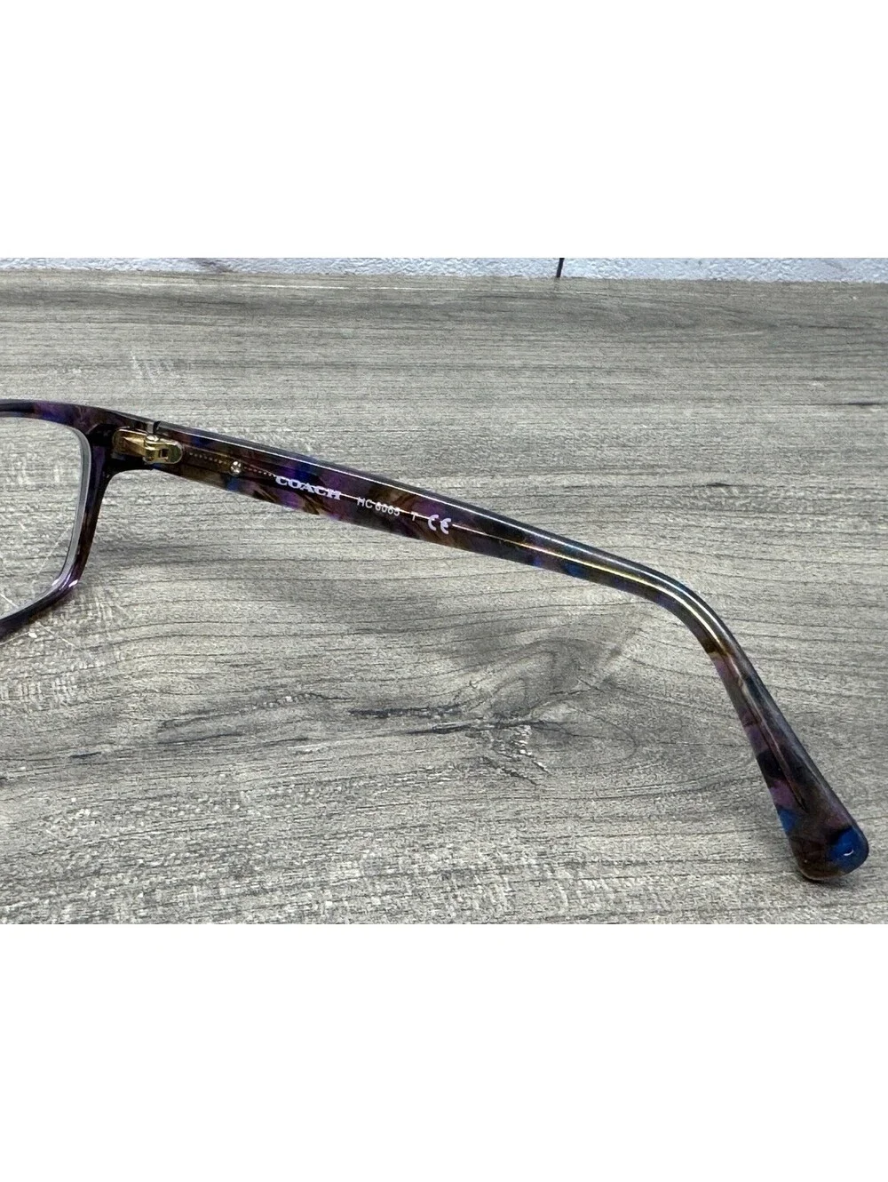 Coach Eyeglasses HC 6065 5288 Confetti Purple Designer Frames 49[]17-135